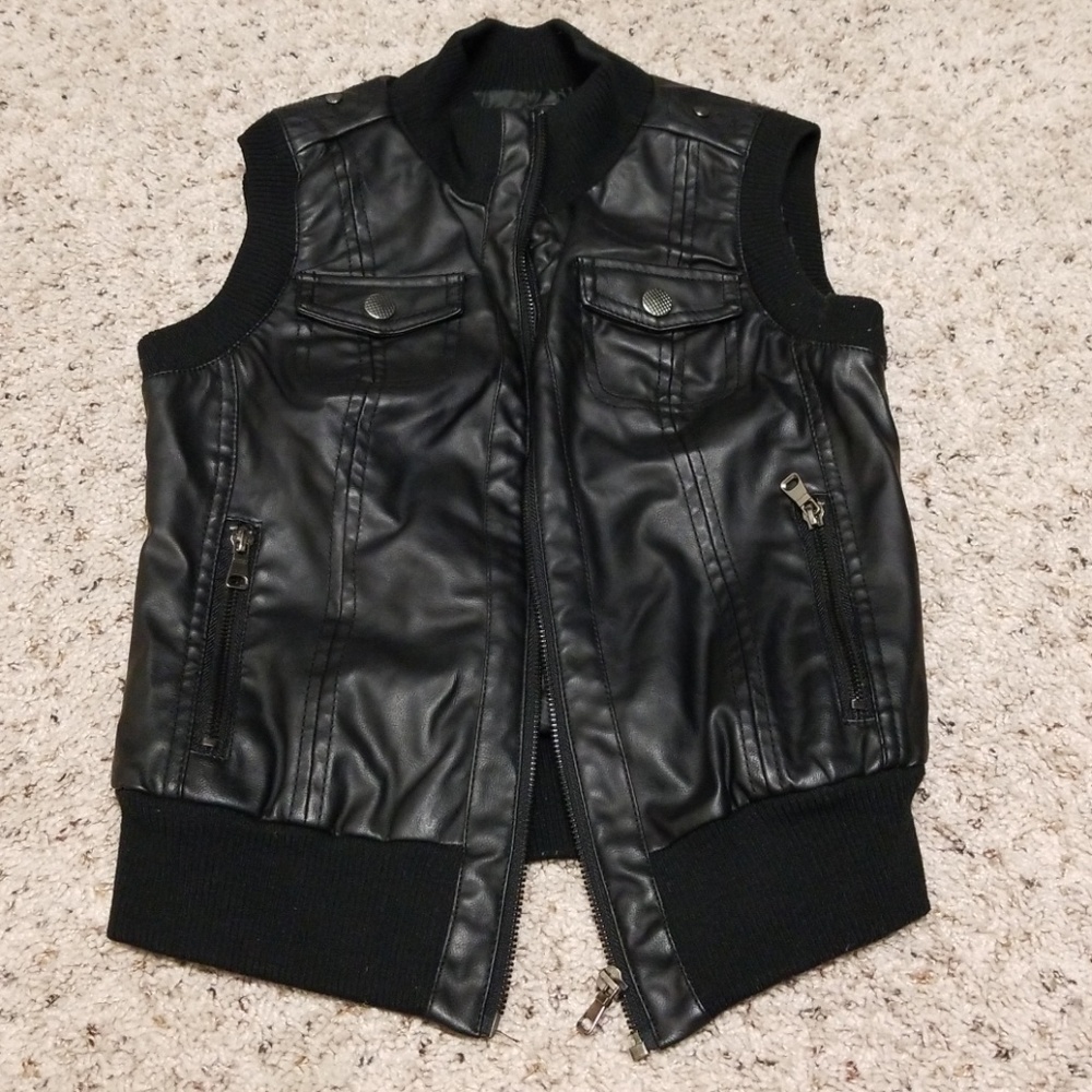 Leather vest